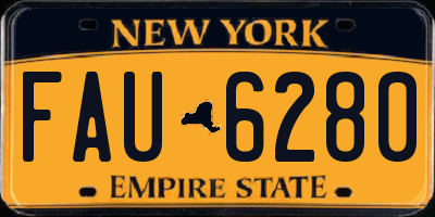NY license plate FAU6280
