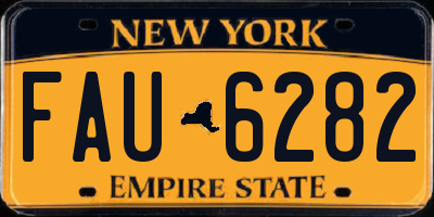 NY license plate FAU6282
