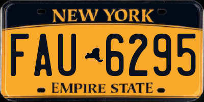 NY license plate FAU6295
