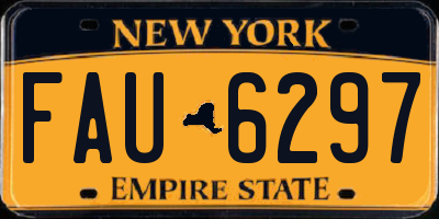 NY license plate FAU6297