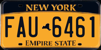 NY license plate FAU6461