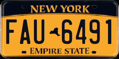 NY license plate FAU6491