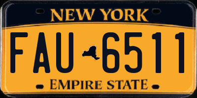 NY license plate FAU6511