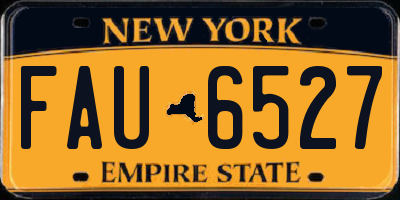 NY license plate FAU6527