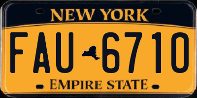 NY license plate FAU6710