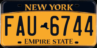 NY license plate FAU6744