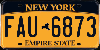 NY license plate FAU6873
