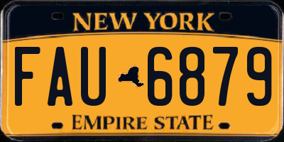 NY license plate FAU6879
