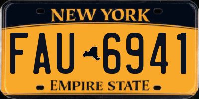 NY license plate FAU6941