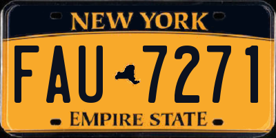 NY license plate FAU7271