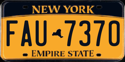 NY license plate FAU7370