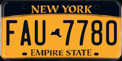 NY license plate FAU7780