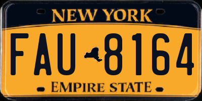 NY license plate FAU8164