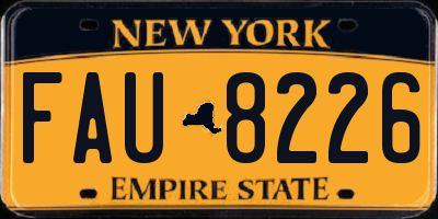 NY license plate FAU8226