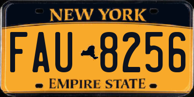 NY license plate FAU8256