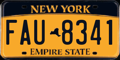 NY license plate FAU8341