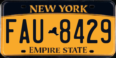 NY license plate FAU8429