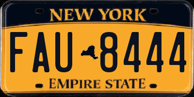 NY license plate FAU8444