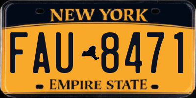 NY license plate FAU8471