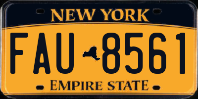 NY license plate FAU8561