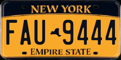 NY license plate FAU9444