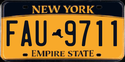 NY license plate FAU9711