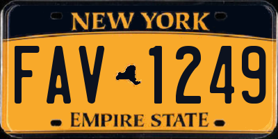 NY license plate FAV1249