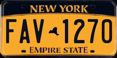 NY license plate FAV1270