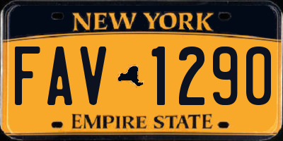 NY license plate FAV1290