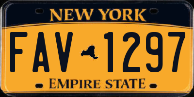 NY license plate FAV1297