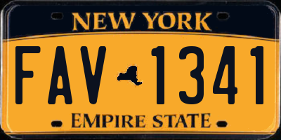 NY license plate FAV1341
