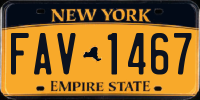 NY license plate FAV1467