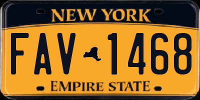 NY license plate FAV1468