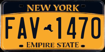 NY license plate FAV1470