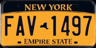 NY license plate FAV1497