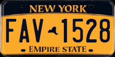 NY license plate FAV1528