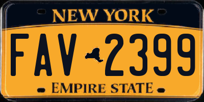 NY license plate FAV2399