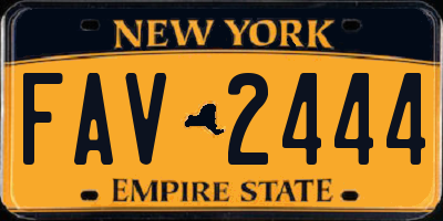 NY license plate FAV2444