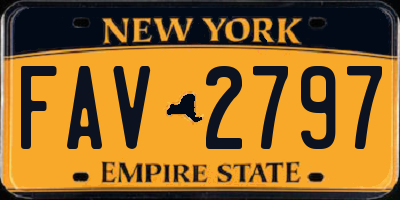 NY license plate FAV2797