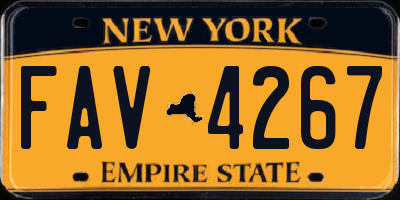 NY license plate FAV4267