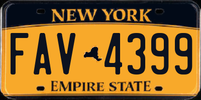 NY license plate FAV4399