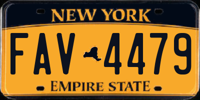 NY license plate FAV4479