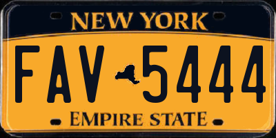 NY license plate FAV5444