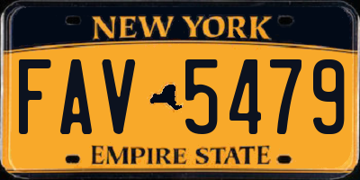 NY license plate FAV5479