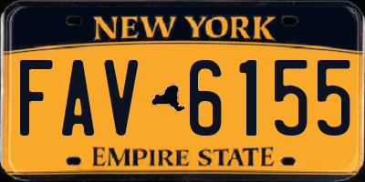 NY license plate FAV6155