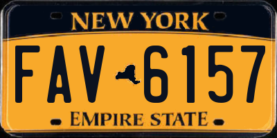 NY license plate FAV6157