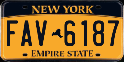 NY license plate FAV6187