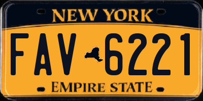 NY license plate FAV6221