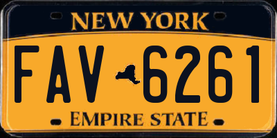 NY license plate FAV6261