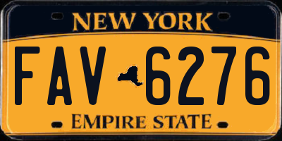 NY license plate FAV6276